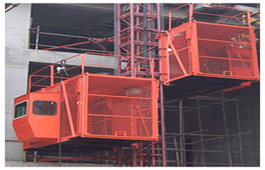 CE / ISO معتمد الأحمر الركاب رافعة مصعد 1000KG SC100 / 100 قفص ستايل